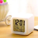 KIN Color Changing Digital White Clock