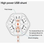 Hexagon Socket Imported quality with 4USB 2 Mtr wir 2