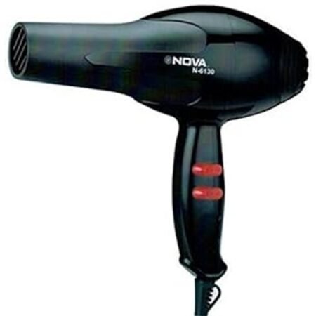 Nova NV-6130 Professional Multi Purpose Hair Dryer for Men and Women (1800 W, Black with Red)