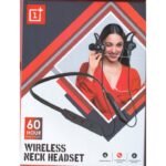Kin 1+plus Wireless Neckband Playback Battery with Call Vibration Alert Bluetooth Headset  (Grey, In the Ear)