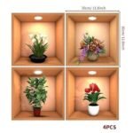 KIN 3D SELF ADHESIVE FLOWER WALLPAPER POT STICKER FOR ROOMS.(12x12)