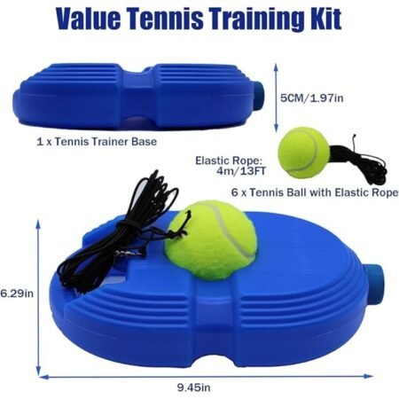 Kin Self Tennis & Cricket Traning Rebounce Practice Ball Set with String for Kids.
