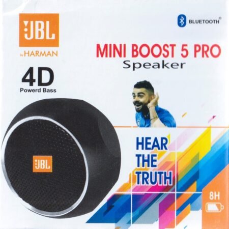 JBL 4D Mini Boost 5 Pro Portable Bluetooth Speaker for Car & Home Speaker. (Multicolor)