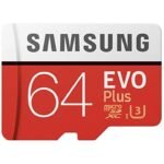 Samsung EVO Plus 64 GB MicroSDHC Class10 UHS-I 95 MB/s Memory Card.