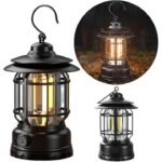 KIN Portable Metal & Rechargeable Camping Lamp for Outdoor & Indoor Usage with Hanging Clip.