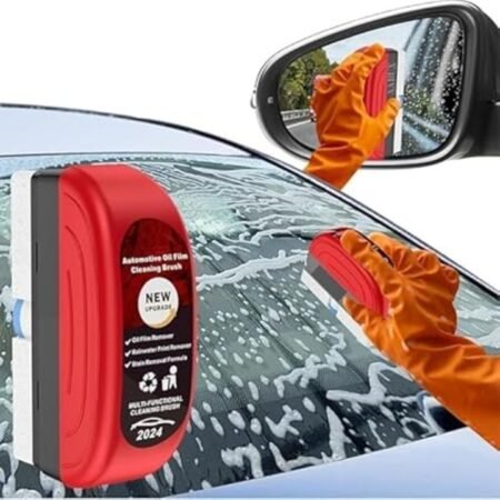KIN Automotive Oil Film Cleaning Brush Liquid Glass Cleaner for Vehicle.(120 g)