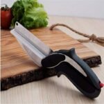 Kin 2in1 Kitchen Knife Scissor with Spring Locking Hinge and Chopping Board Stainless Steel Blade.
