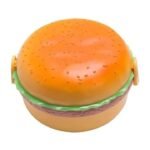 KIN Cute Burger Shape Lunch Box with Two Containers & Spoons (1000 ML).